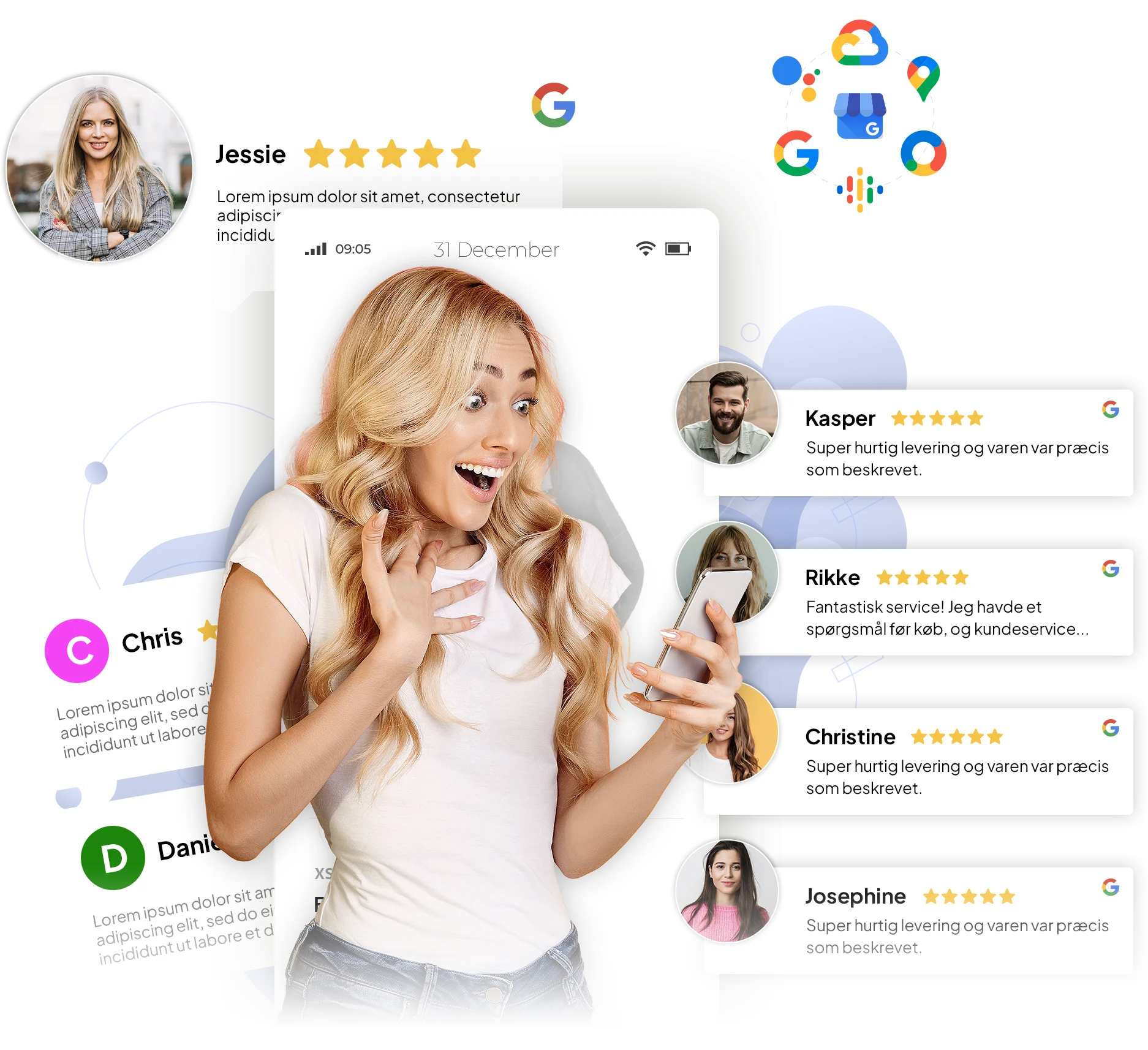 Google Review widget til Webshop